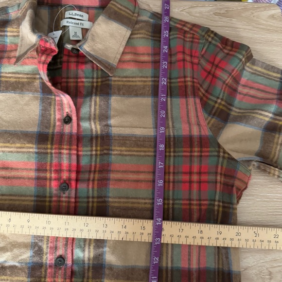 L.L. Bean Medium NEW Scotch Plaid Shirt Antique Dress Stewart Relaxed Fit - Picture 6 of 8